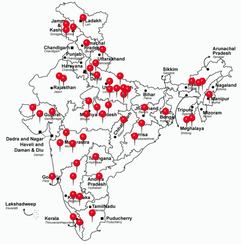 STEP Across India map